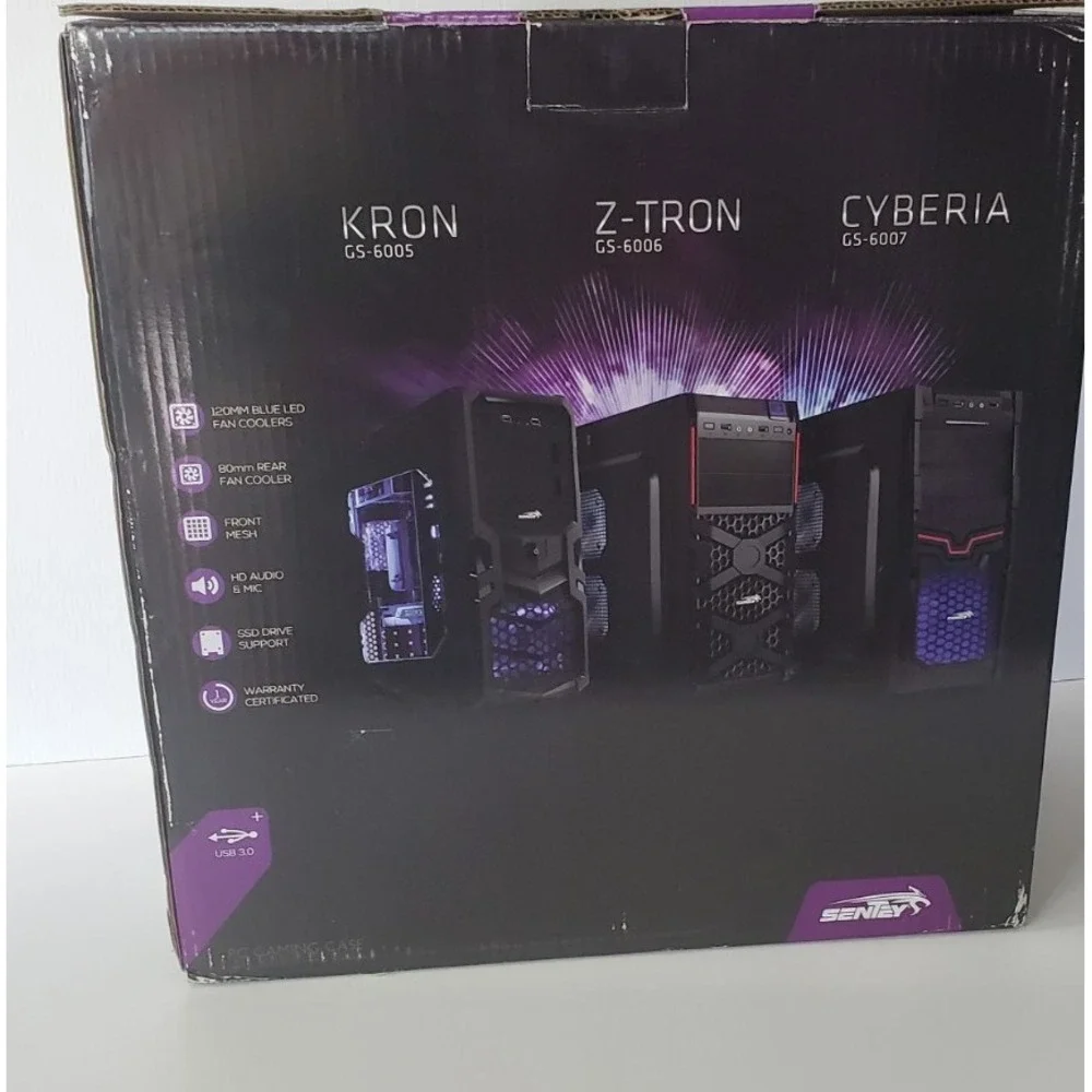 Sentey Pc Gaming Case-Kron Gs-6005-Stylist‎ Gaming Series/Fan Cooler/Mesh